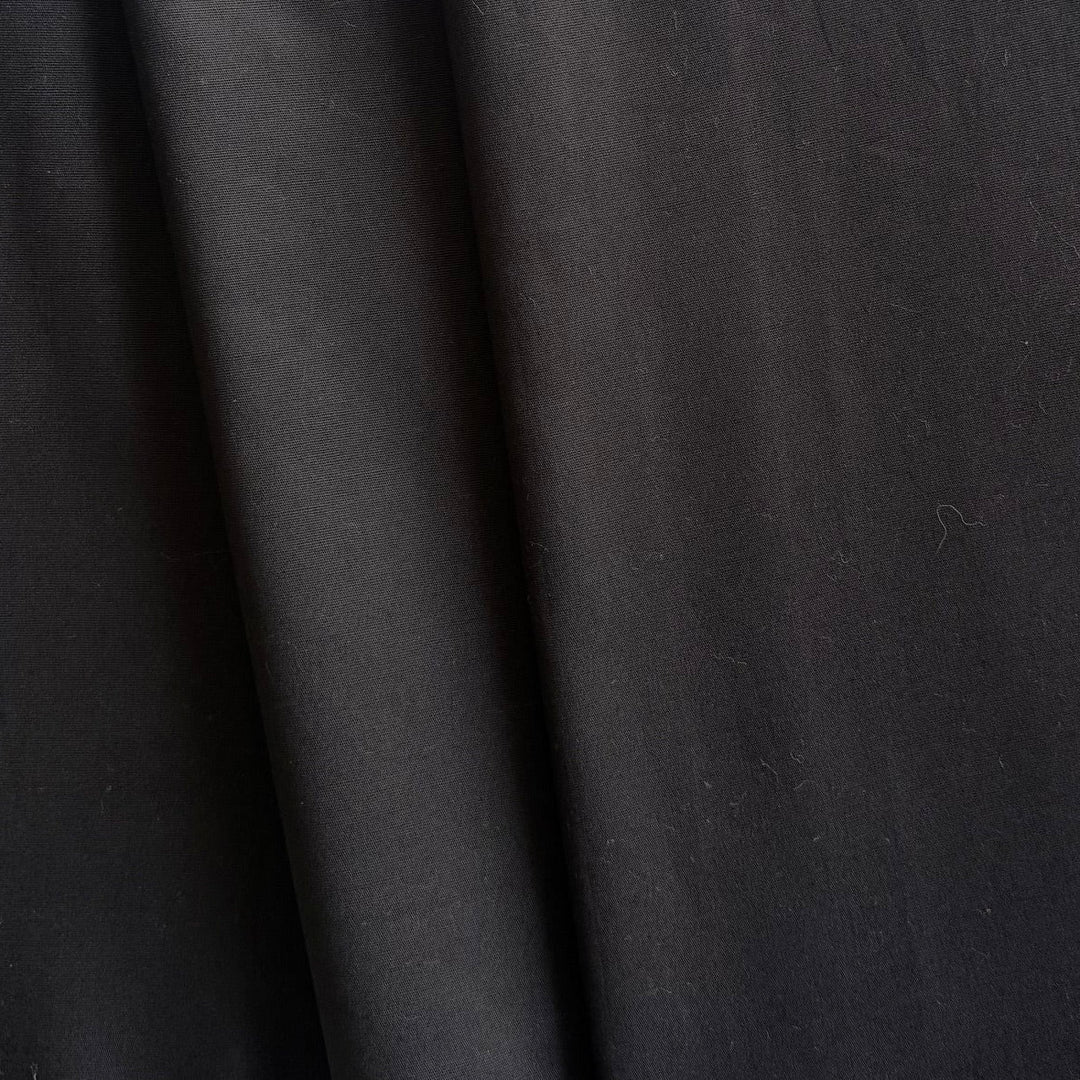 Lighter-Weight Black Simple Stretch Cotton