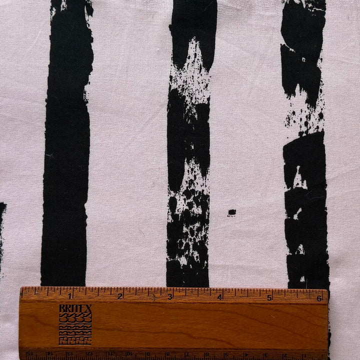 Ink Strokes on Lavender Blush Cotton (Made in Italy)