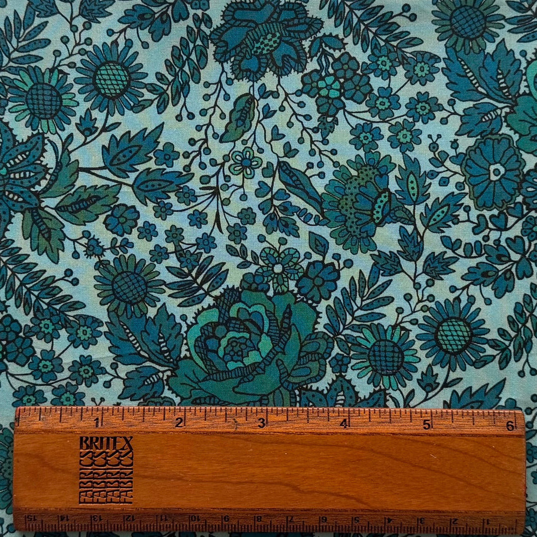 Nottingham Blue Liberty of London Tana Cotton Lawn (Made in Italy)