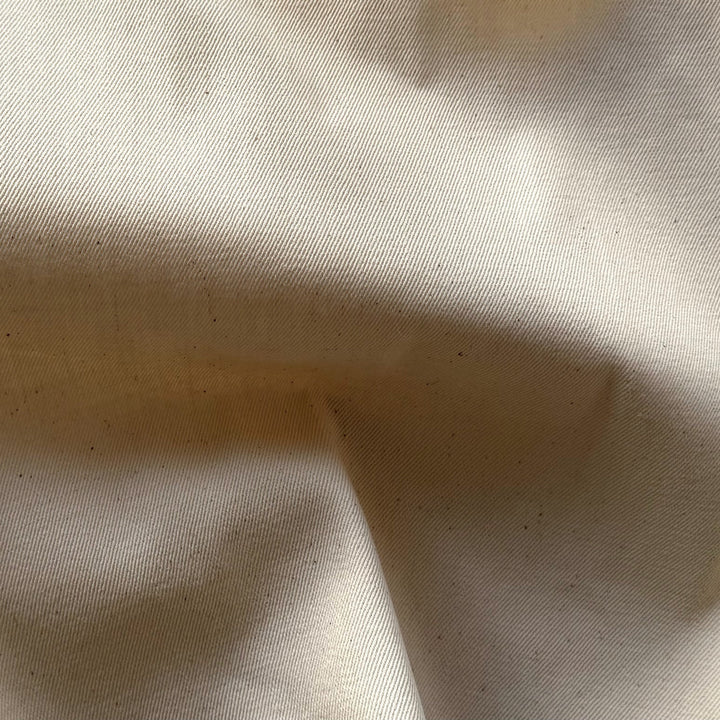 Structured Natural Selvedged Cotton Denim Twill (Made in USA)