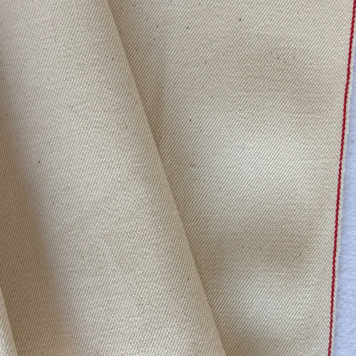 Structured Natural Selvedged Cotton Denim Twill (Made in USA)