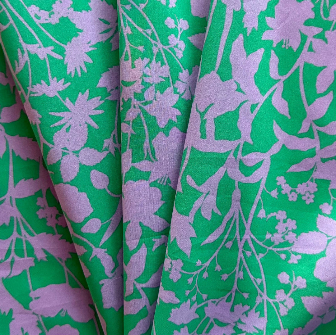 Ophelia's Silhouette Green Liberty of London Tana Cotton Lawn (Made in Italy)