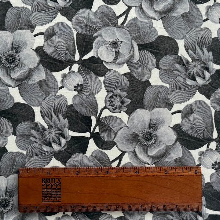 Rosea Grey Liberty of London Tana Cotton Lawn (Made in Italy)