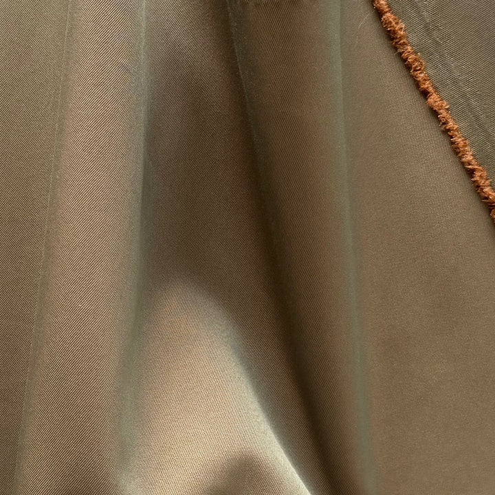 Water-Resistant Iridescent Spiced Olive Cotton Twill (Made in Japan)