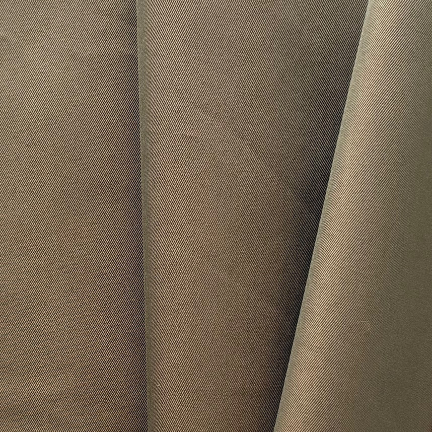 Water-Resistant Iridescent Spiced Olive Cotton Twill (Made in Japan)