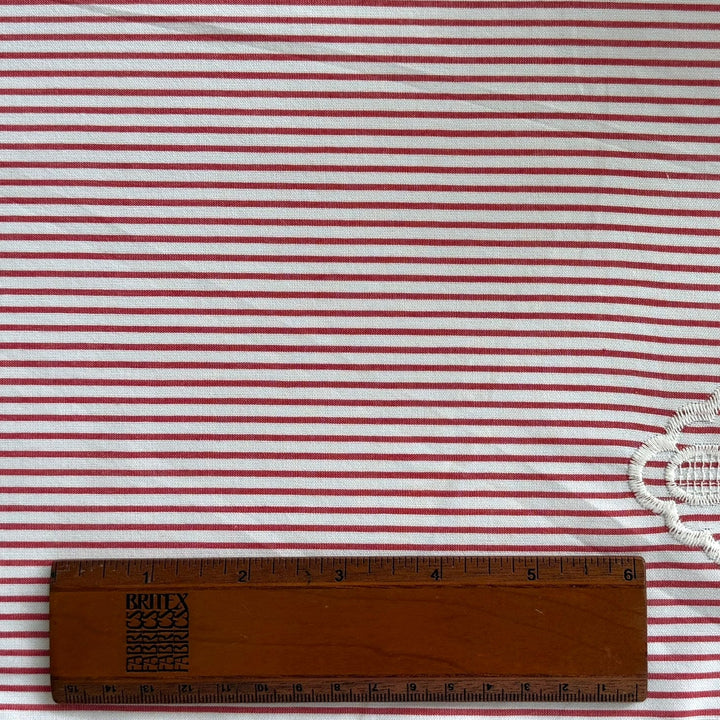 Giambattista Valli Candy Stripe Embroidered Cotton Twill (Made in Italy)