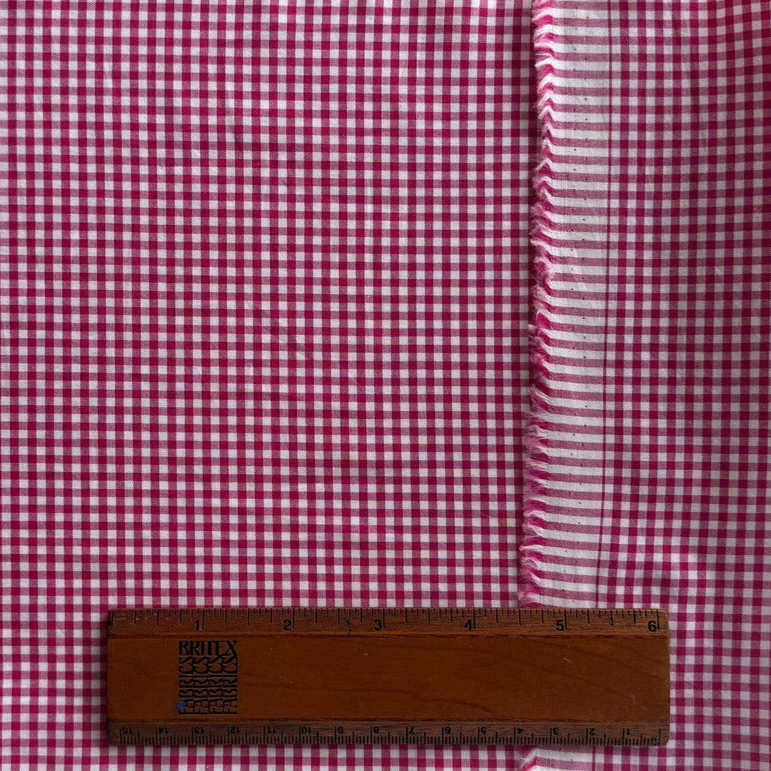 Couture Raspberry Delight Cotton Gingham (Made in Italy)