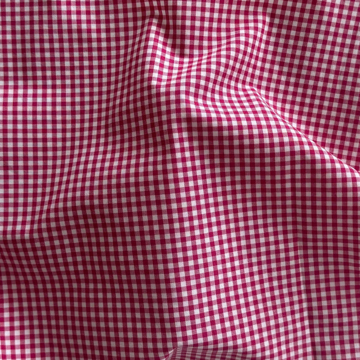 Couture Raspberry Delight Cotton Gingham (Made in Italy)