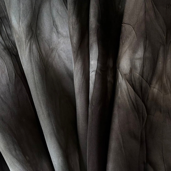 Ombré Wenge & Smoke Crinkled Polyester Satin