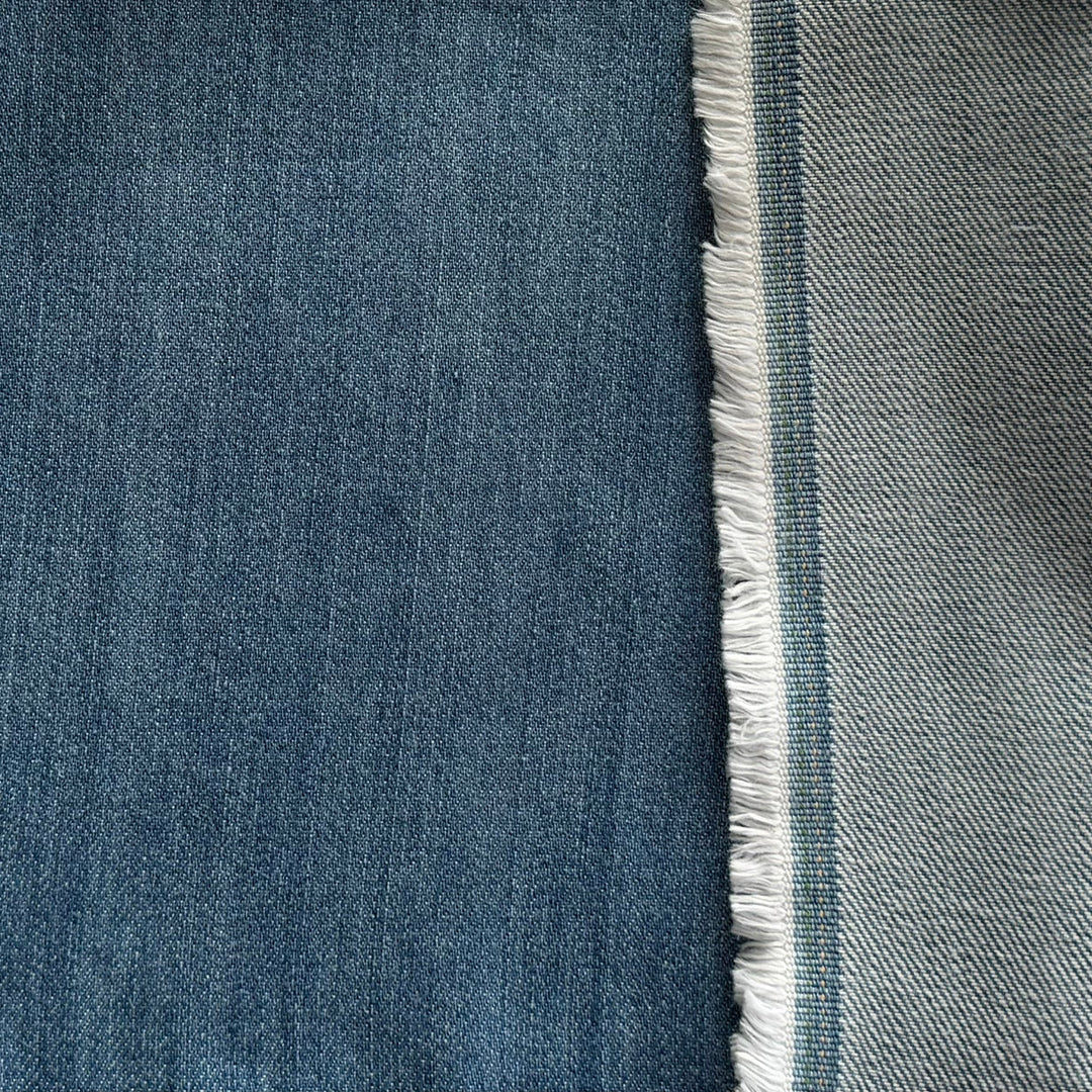 Etro Heavier-Weight Washed Blue Cotton Denim (Made in Italy)