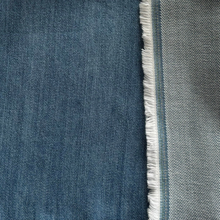 Etro Heavier-Weight Washed Blue Cotton Denim (Made in Italy)