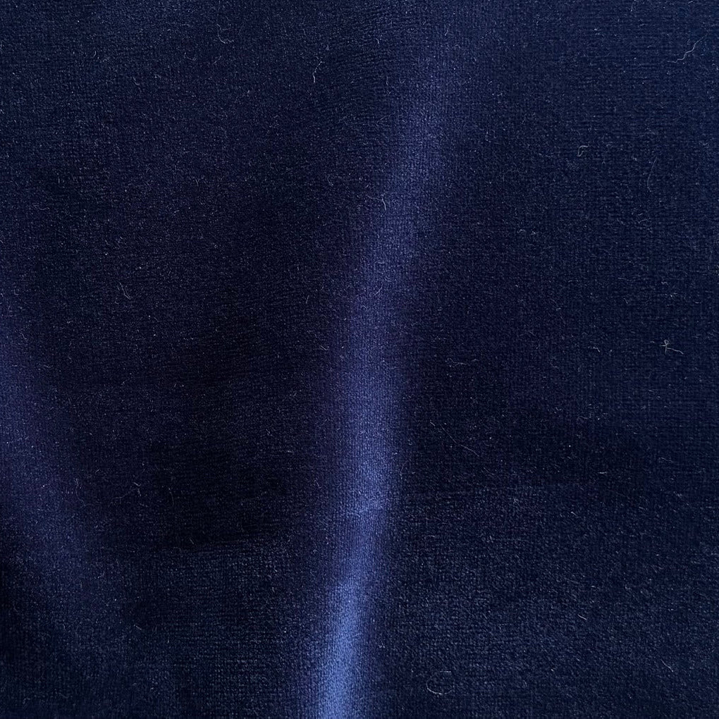 High-End Regal Cobalt Blue Cotton Velvet (Made in Italy)