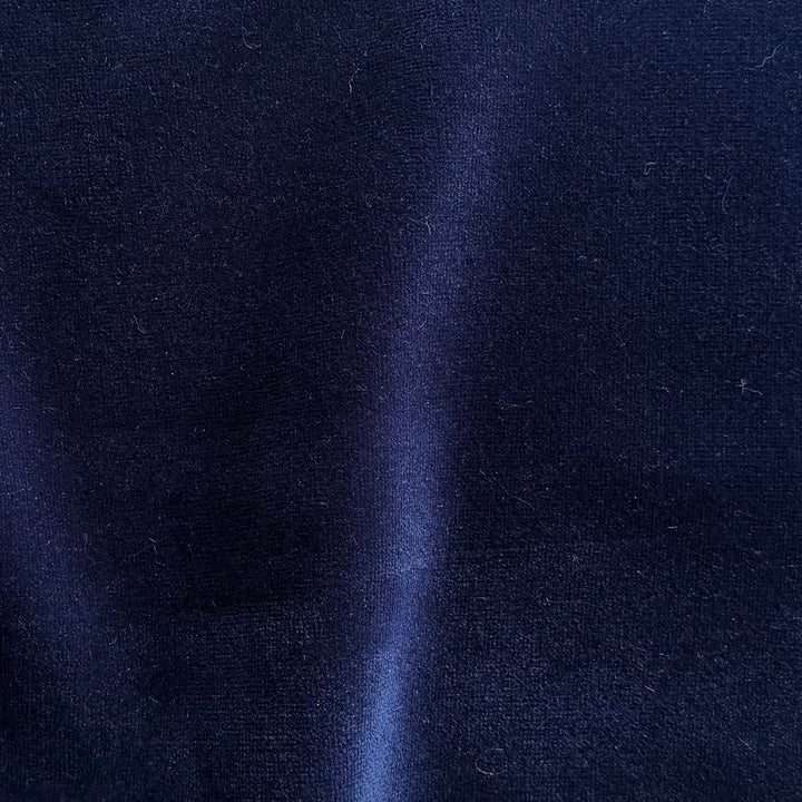 High-End Regal Cobalt Blue Cotton Velvet (Made in Italy)