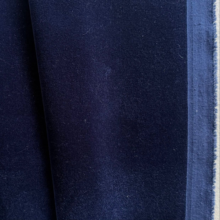 High-End Regal Cobalt Blue Cotton Velvet (Made in Italy)