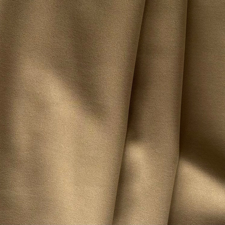 Lighter-Weight British Tan Polyester Blend Ponte Double-Knit