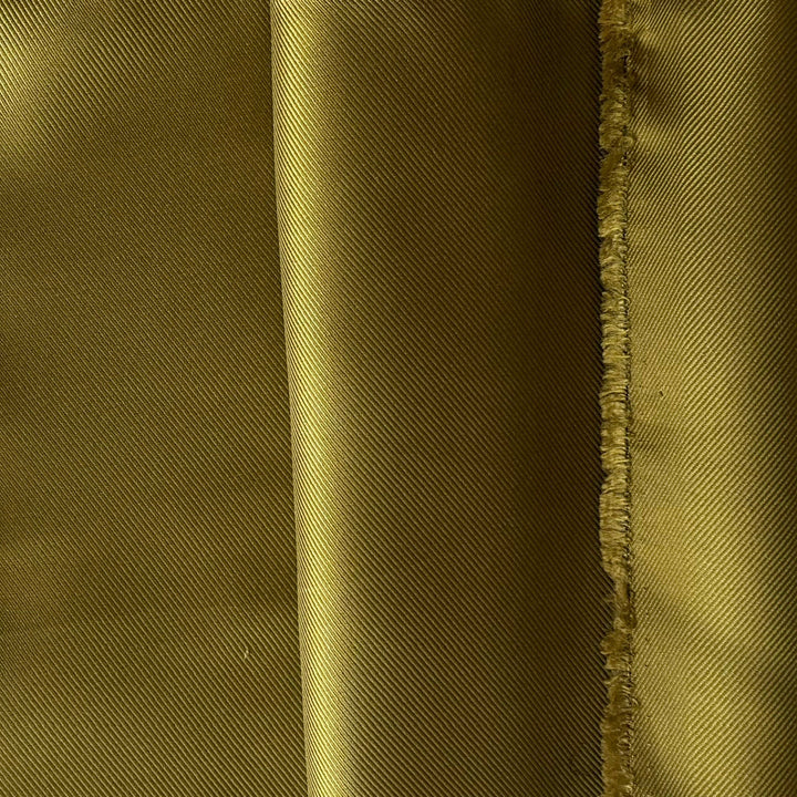 Light to Mid-Weight Citrine Silk Twill (Made in Italy)