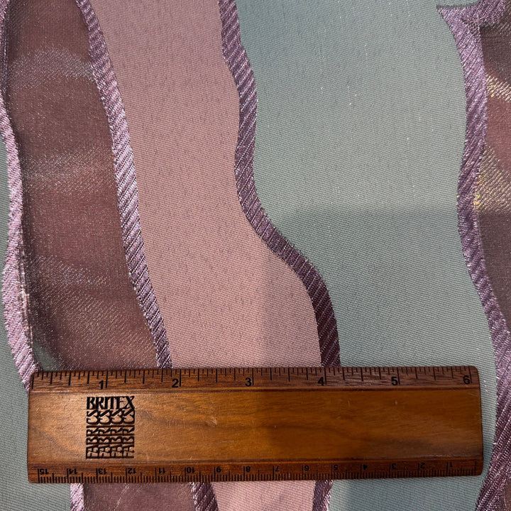 Marni Undulating Japanese Clouds Mauve Polyester & Lurex Brocade (Made in Italy)