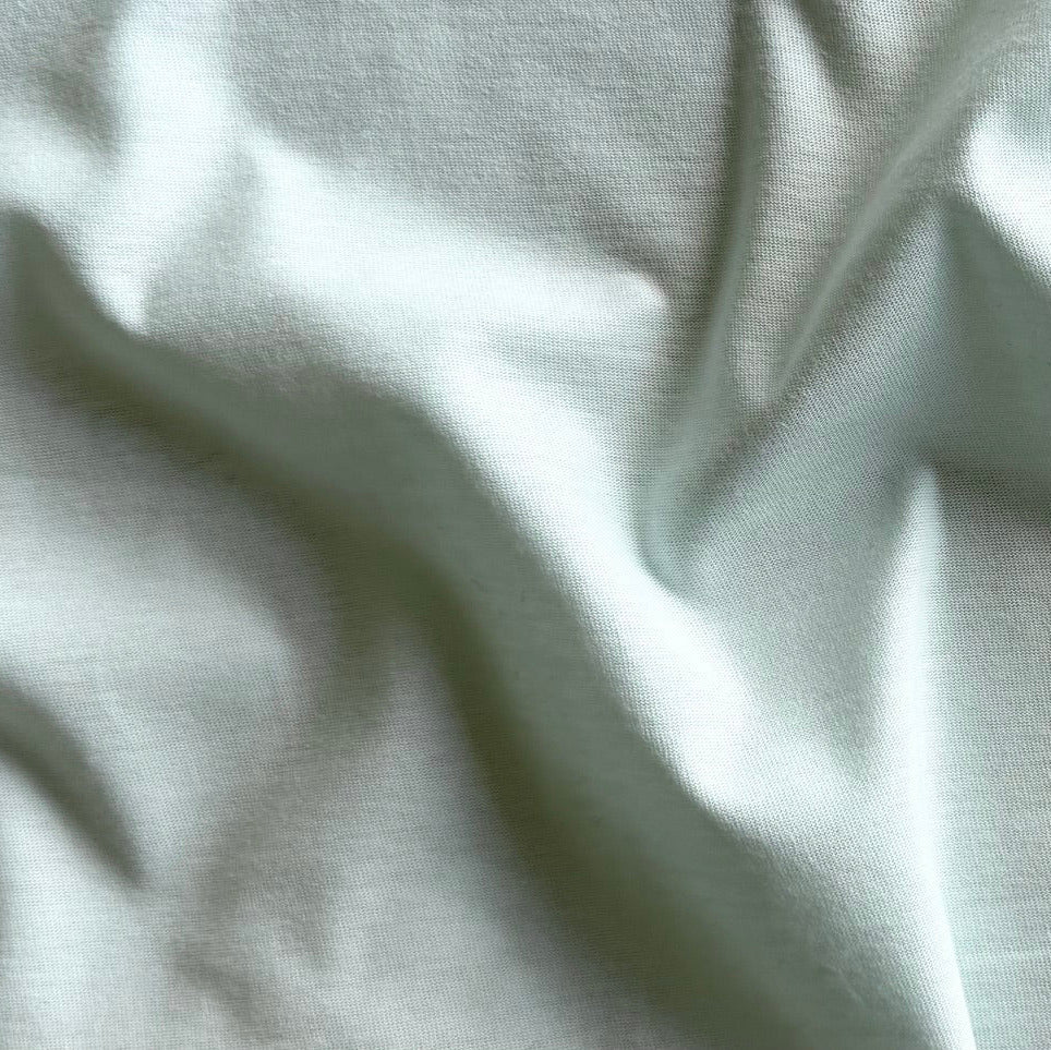 Lighter-Weight Aqua Mist Cotton Jersey Knit (Made in Italy)