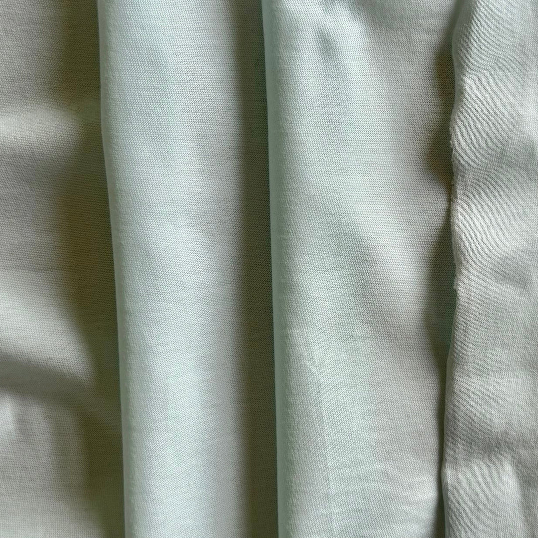 Lighter-Weight Aqua Mist Cotton Jersey Knit (Made in Italy)