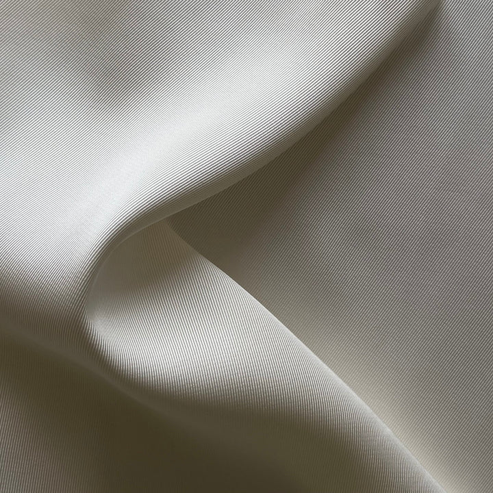 High-End Heavier Cool Chalk White Silk Blend Faille (Made in Italy)
