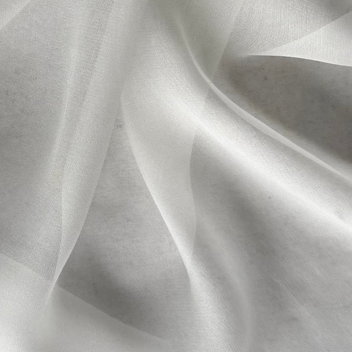 Sheer Delightfully White Silk Chiffon (Made in Italy)