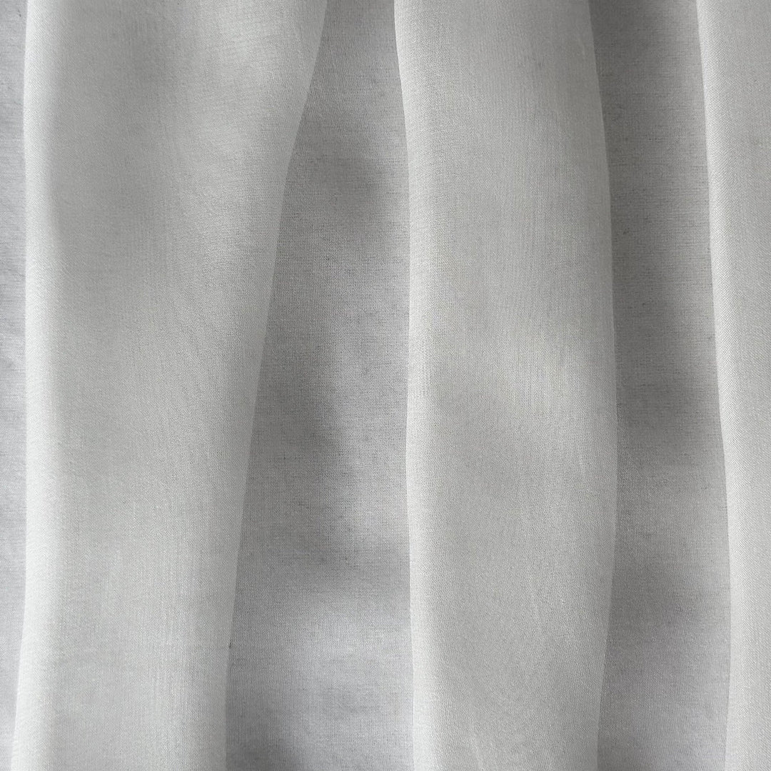 Sheer Delightfully White Silk Chiffon (Made in Italy)