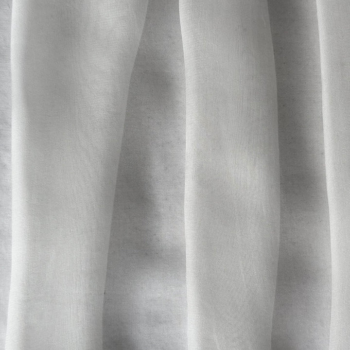 Sheer Delightfully White Silk Chiffon (Made in Italy)