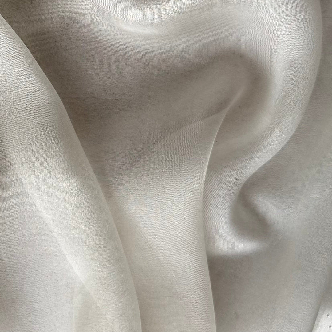 Sheer Soft White Silk Chiffon (Made in Italy)