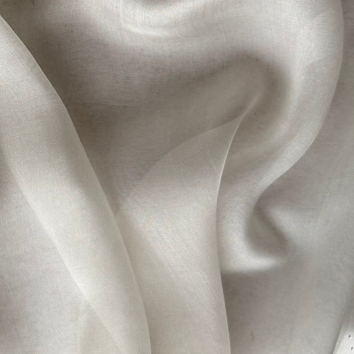 Sheer Soft White Silk Chiffon (Made in Italy)