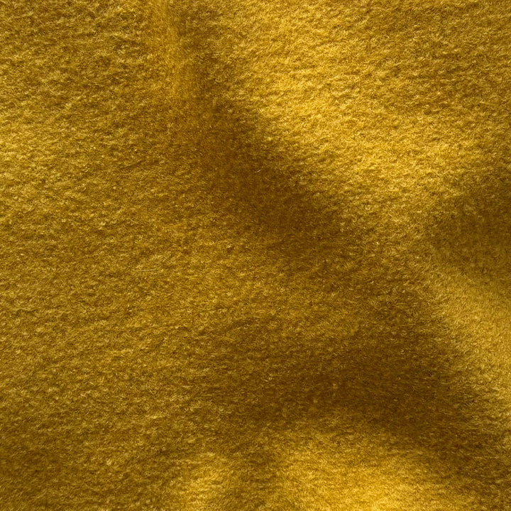 Moessner Heavy to Mid-Weight Carnival Mustard Boiled Wool Coating (Made in Italy)