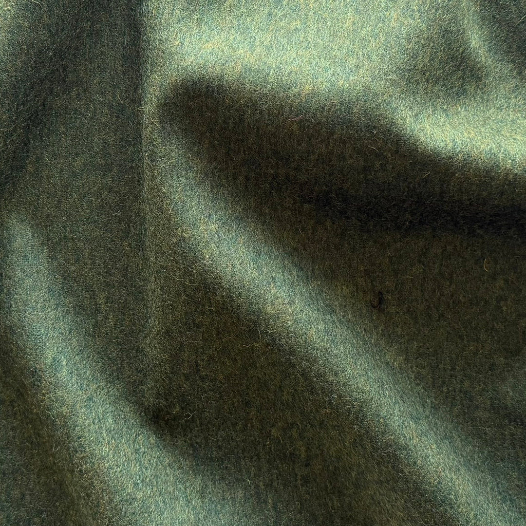 Moessner Luxurious Piney Grove Virgin Wool & Alpaca Flannel Coating (Made in Italy)