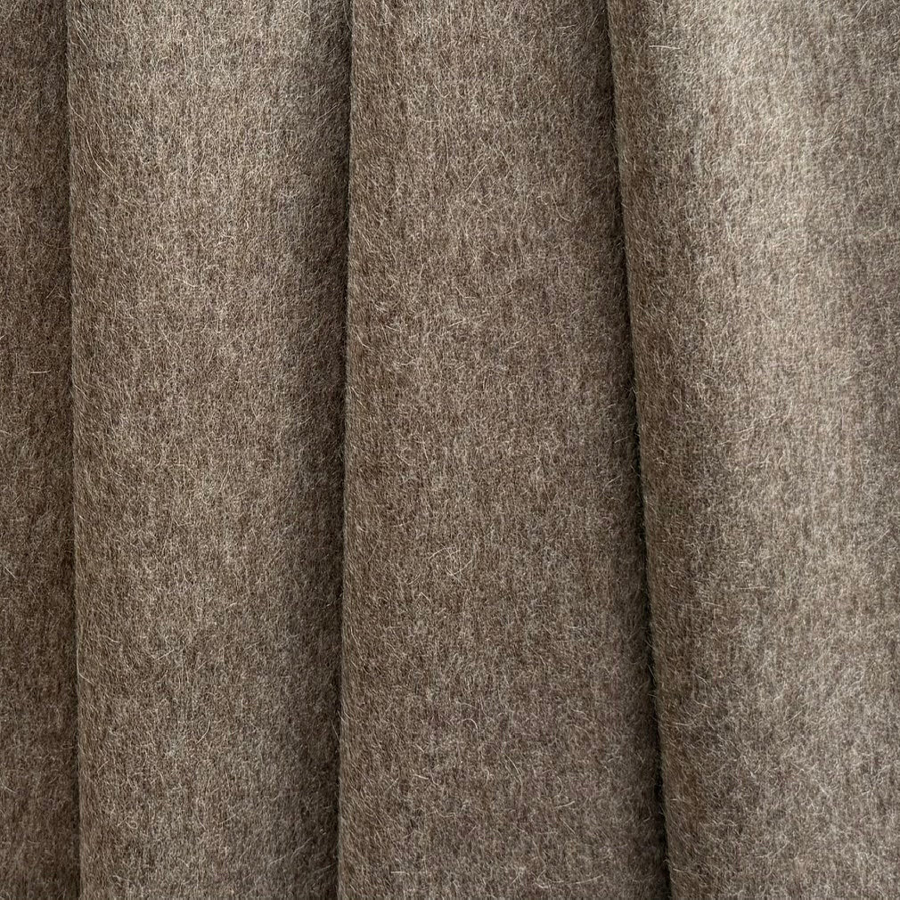 Moessner Luxurious Cool Taupe Virgin Wool & Alpaca Flannel Coating (Made in Italy)