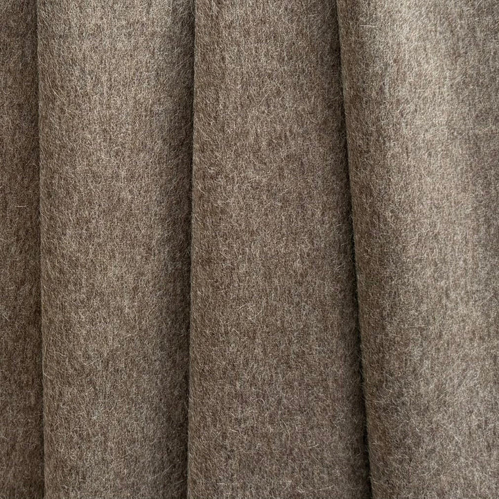 Moessner Luxurious Cool Taupe Virgin Wool & Alpaca Flannel Coating (Made in Italy)