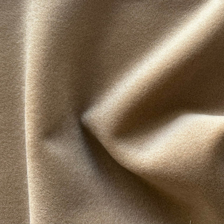 Classic Camel Wool Melton Coating (Made in Italy)