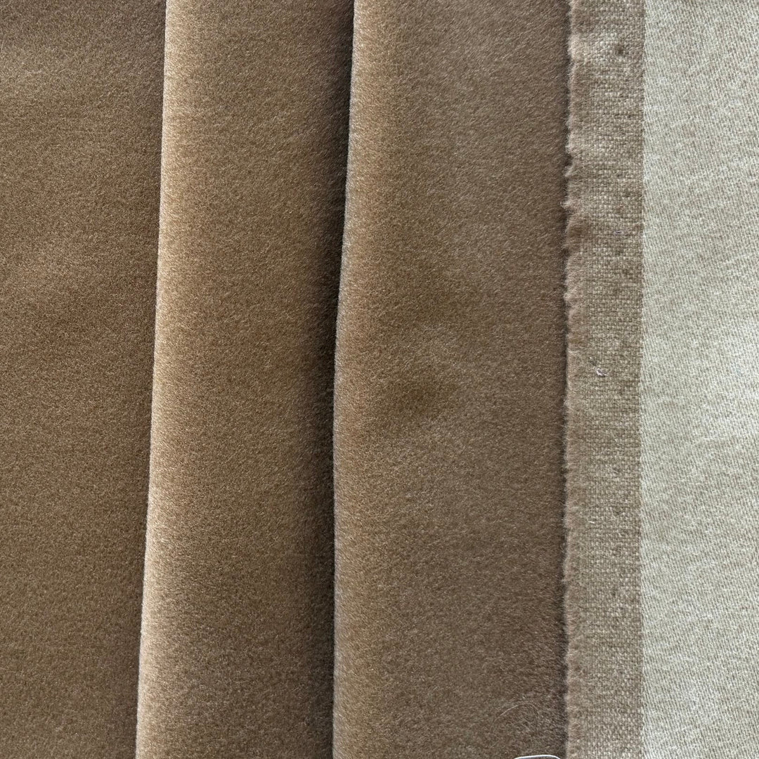 Classic Camel Wool Melton Coating (Made in Italy)