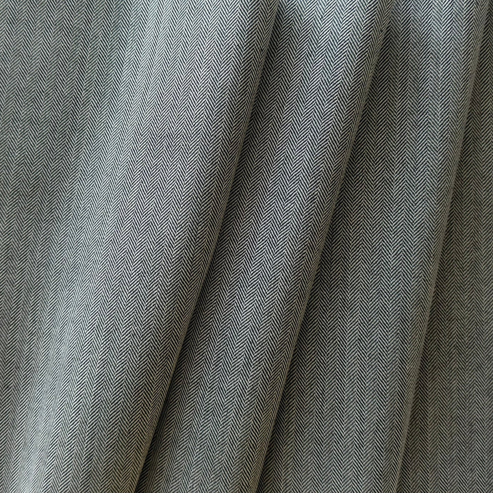 A. McQueen Black & White Mini Herringbone Super 120s Selvedged Virgin Wool (Made in England)