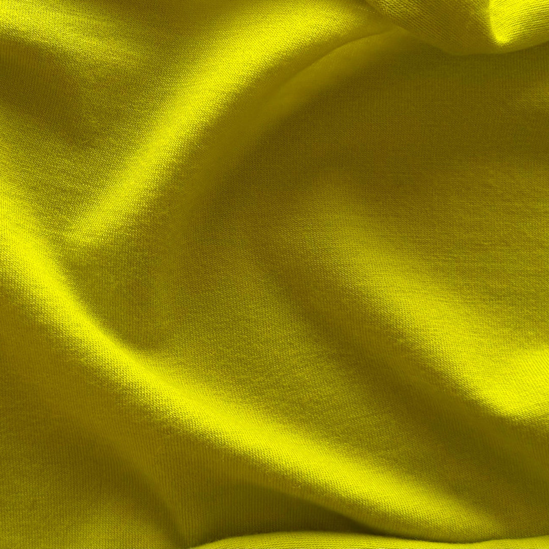 Lighter-Weight Chartreuse Wool Blend Jersey Knit (Made in Italy)