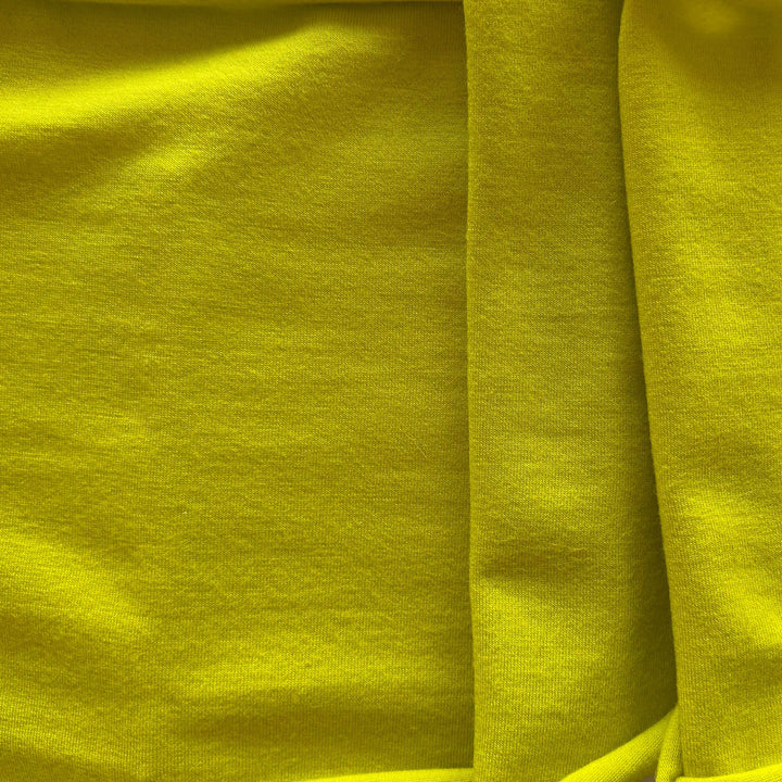Lighter-Weight Chartreuse Wool Blend Jersey Knit (Made in Italy)