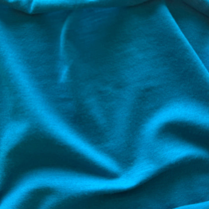 Lighter-Weight Dazzling Turquoise Wool Blend Jersey Knit (Made in Italy)