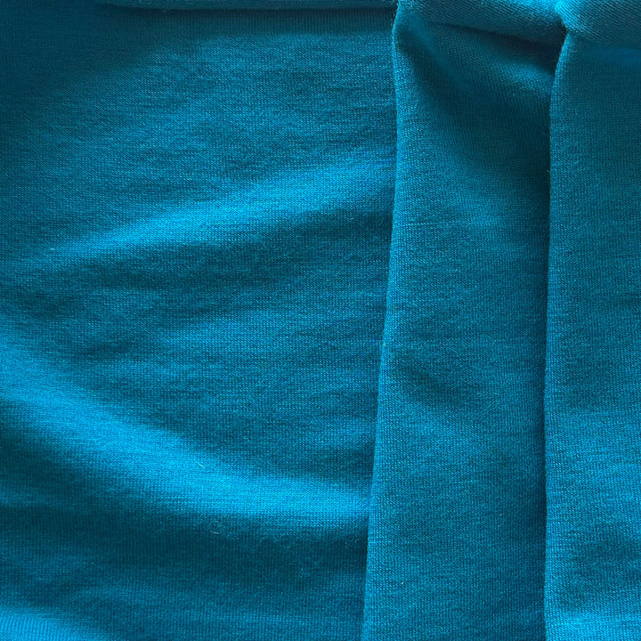 Lighter-Weight Dazzling Turquoise Wool Blend Jersey Knit (Made in Italy)