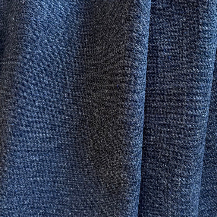 Solbiati Lighter-Weight Indigo Linen Tweed (Made in Italy)
