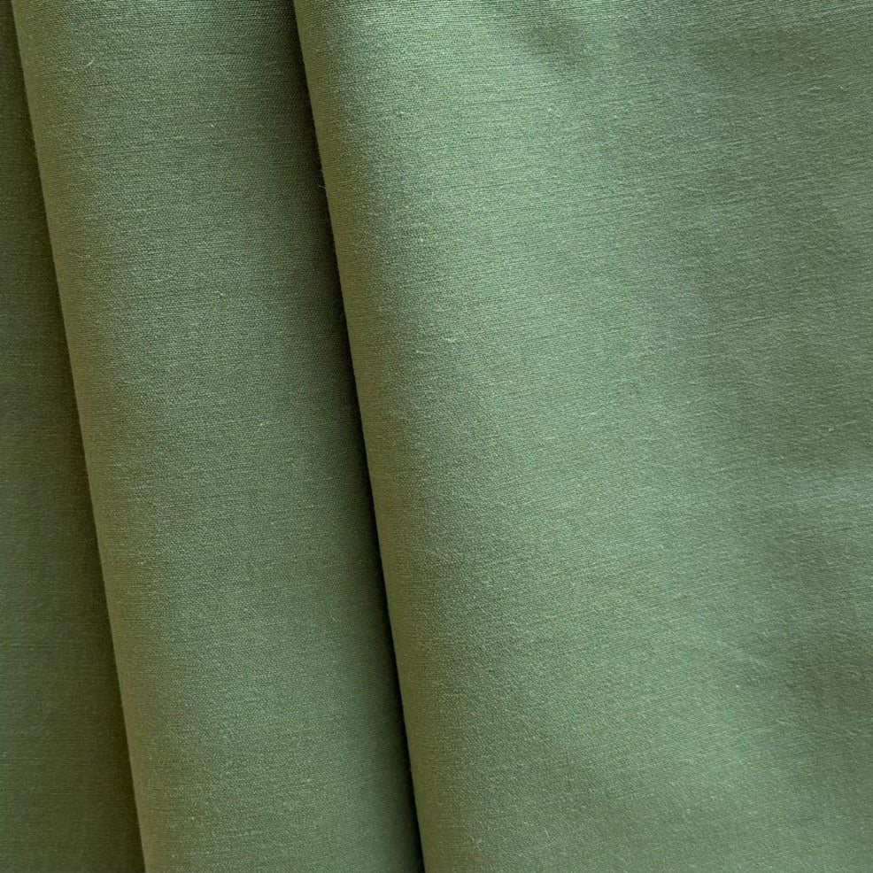 Mid-Weight Forest Moss Green Cotton (Made in Italy)