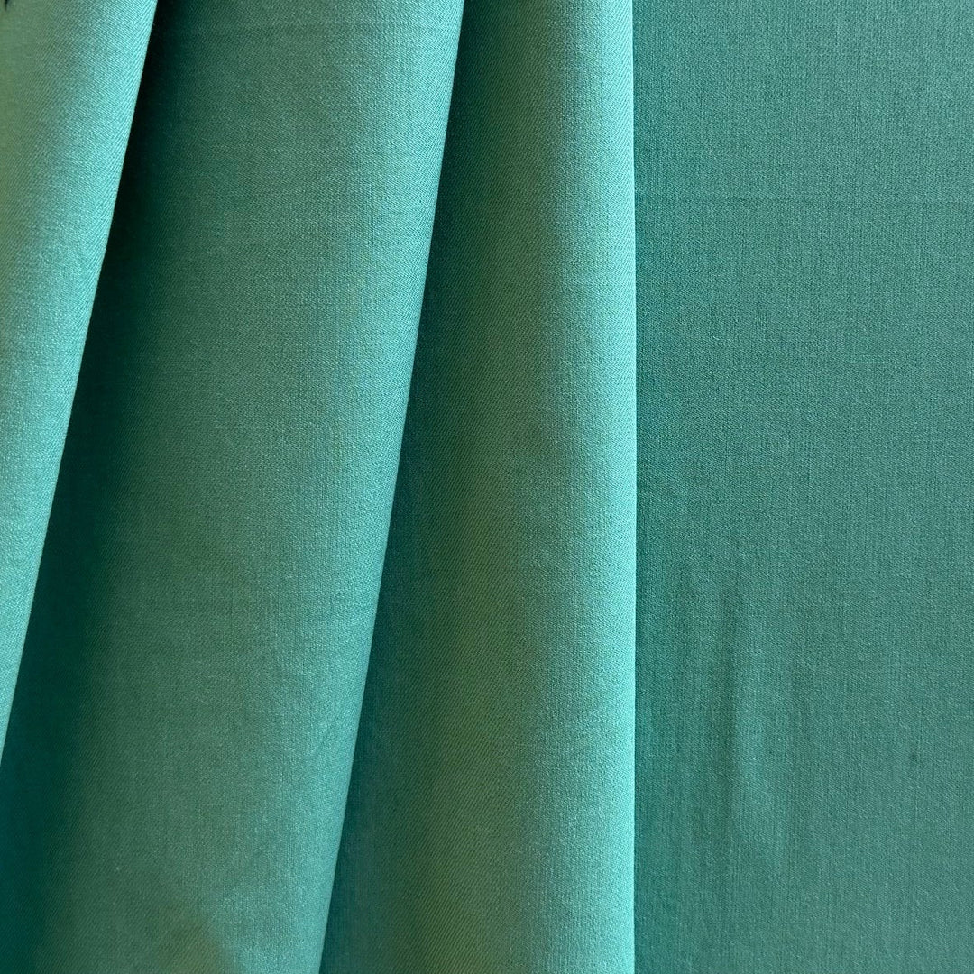 Mid-Weight Jade Green Cotton Poplin (Made in Italy)