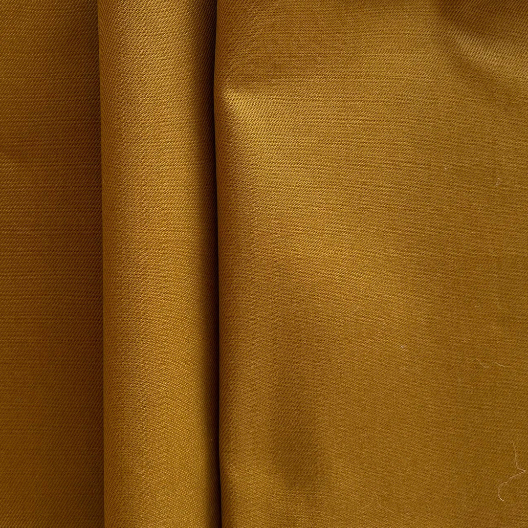 Mid to Heavy-Weight Autumn Ochre Cotton Twill (Made in Italy)