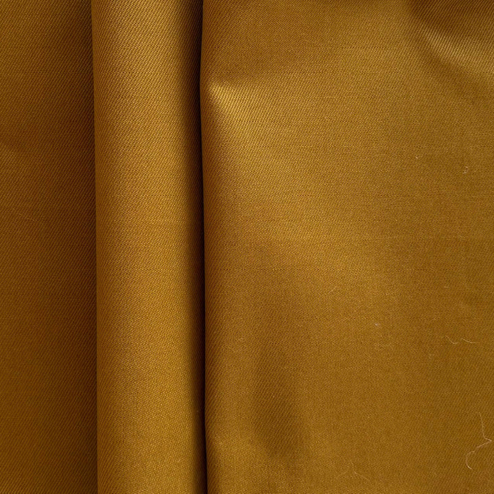 Mid to Heavy-Weight Autumn Ochre Cotton Twill (Made in Italy)