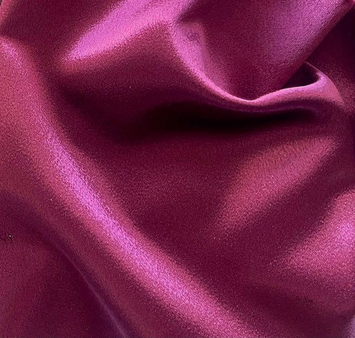 Rich Burgundy Polyester Crepe Back Satin (Made in Japan)