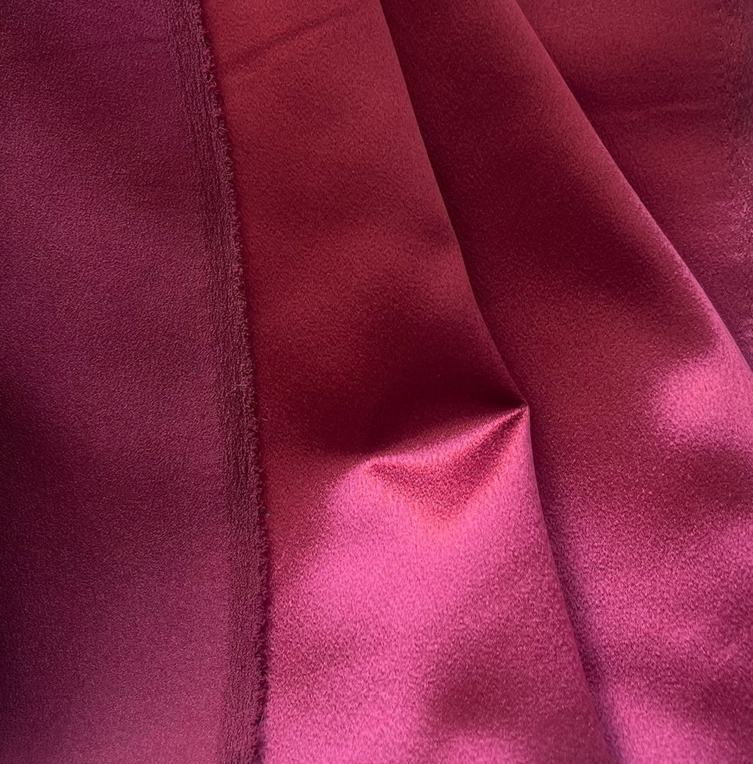 Rich Burgundy Polyester Crepe Back Satin (Made in Japan)