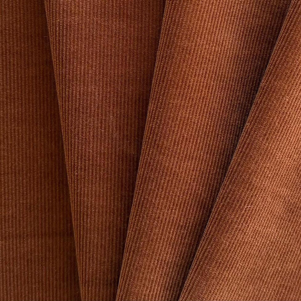 Rusty Copper Pinwale Cotton Corduroy (Made in Italy)