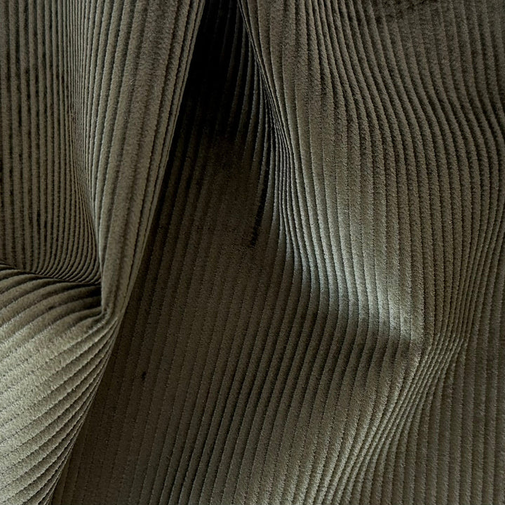 High-End Antique Olive Mid-Wale Cotton Corduroy (Made in Italy)