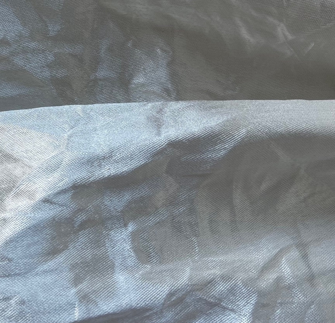 Mid-Weight Mussed Silvery Moonlight Cotton & Metallic Blend (Made in Italy)